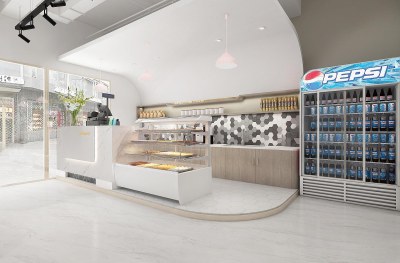 现代甜品面包店3D模型下载